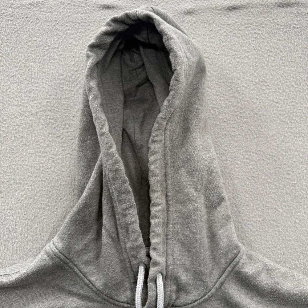The North Face Hoodie Mens Large Gray Pullover Fleece Sweatshirt Graphic Logo